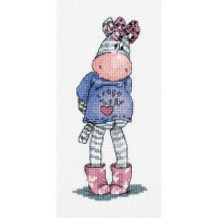 Klart counted cross stitch kit "Ill be there soon" 9x18cm, DIY