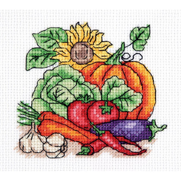 Klart counted cross stitch kit "Autumn Harvest" 12.5x12cm, DIY