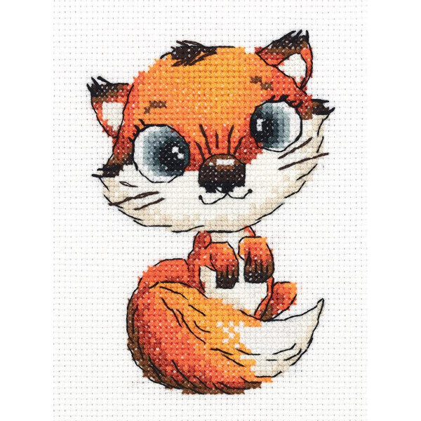 Klart counted cross stitch kit "Abby the Fox" 11x14.5cm, DIY