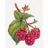 Klart counted cross stitch kit "Raspberry" 12x14cm, DIY