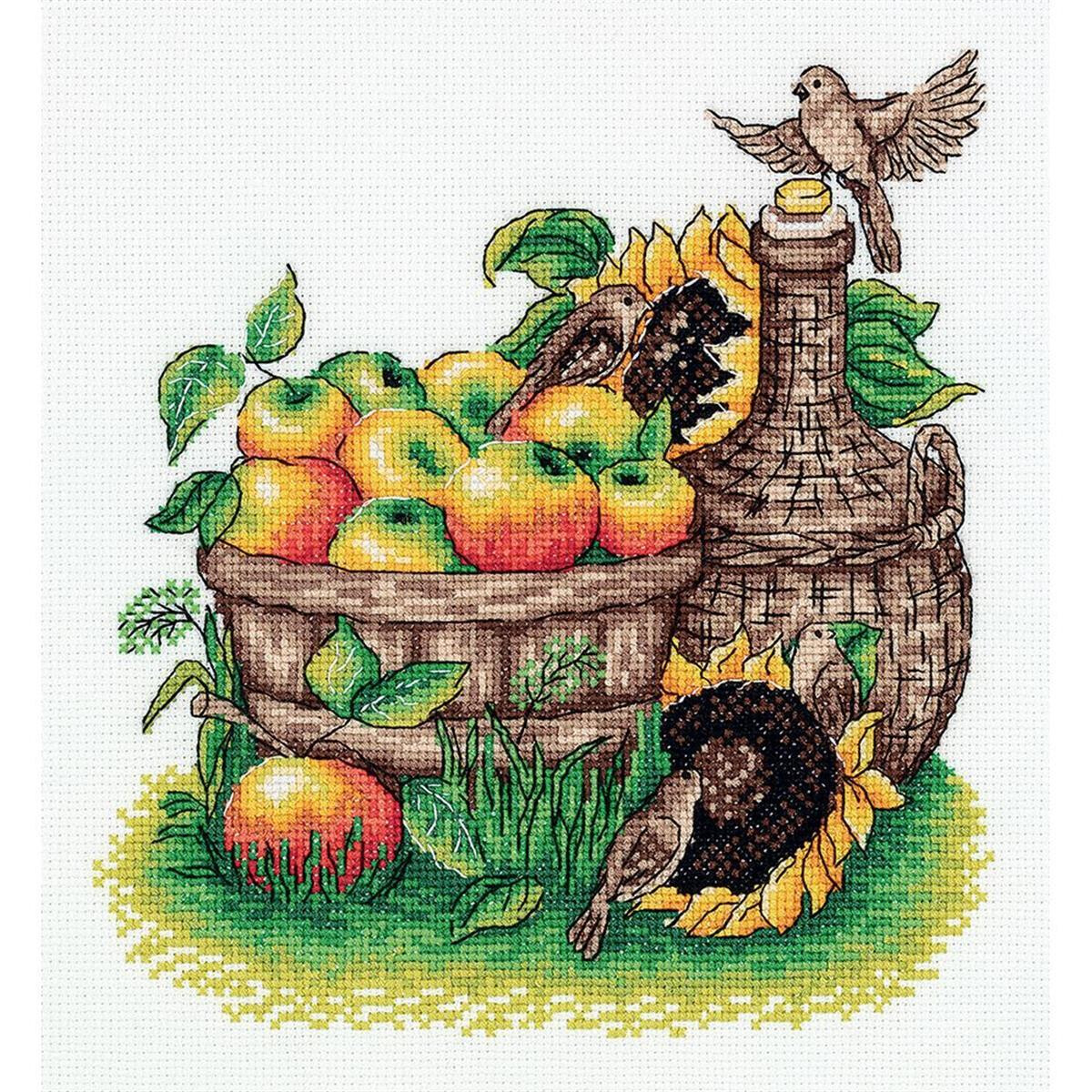 Klart counted cross stitch kit "Apple Harvest"...