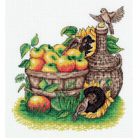 Кларт набор для вышивания крестом "Урожай яблок" 21х22см, счетная схема