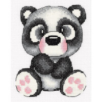 Набор для вышивания крестом "Медвежонок панда Джиджи" 12,5х15 см, счетная схема