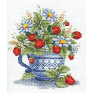Panna counted cross stitch kit "Wild Strawberry in a...