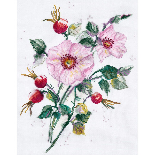 Panna counted cross stitch kit "Wild Rose in May" 20x30cm, DIY