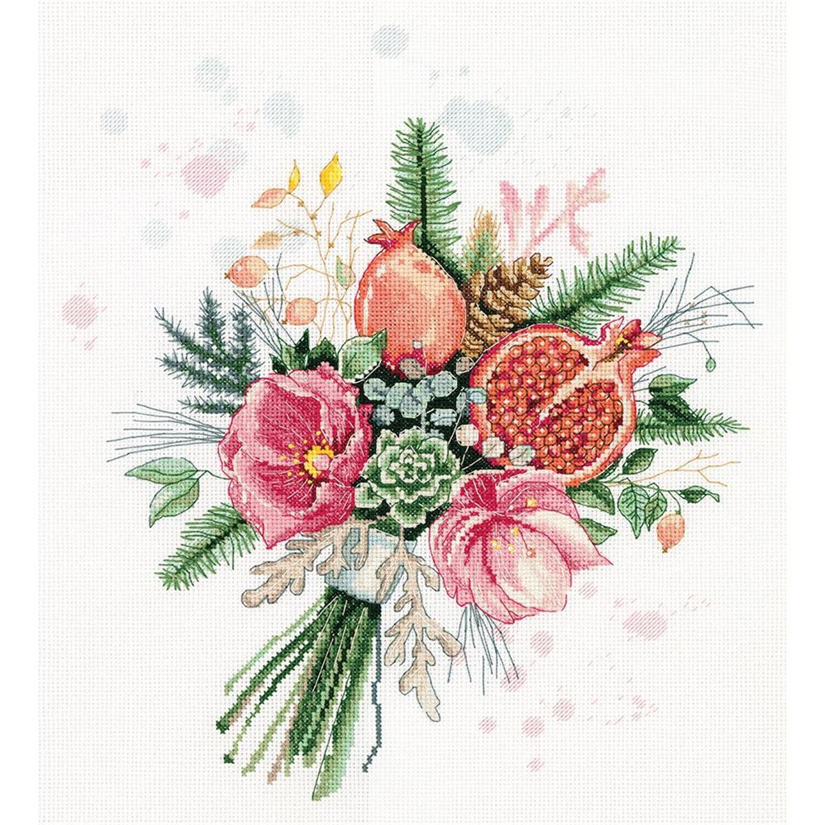 Panna counted cross stitch kit "Bouquet and...