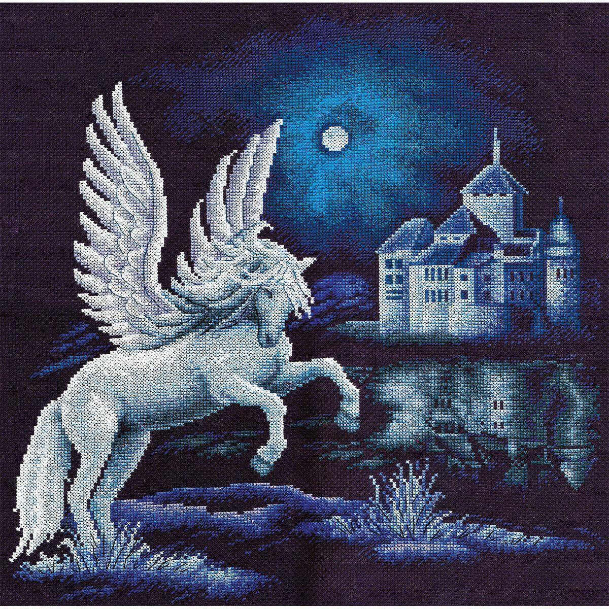 Panna Kreuzstichset "Pegasus" 33,5x35,5cm,...