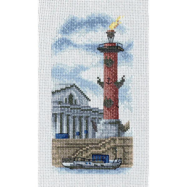 Panna counted cross stitch kit "In the Harbour" 9x18cm, DIY