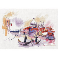 Panna kruissteek set "Reizen in Venetië" 32,5x23,5cm, telpatroon