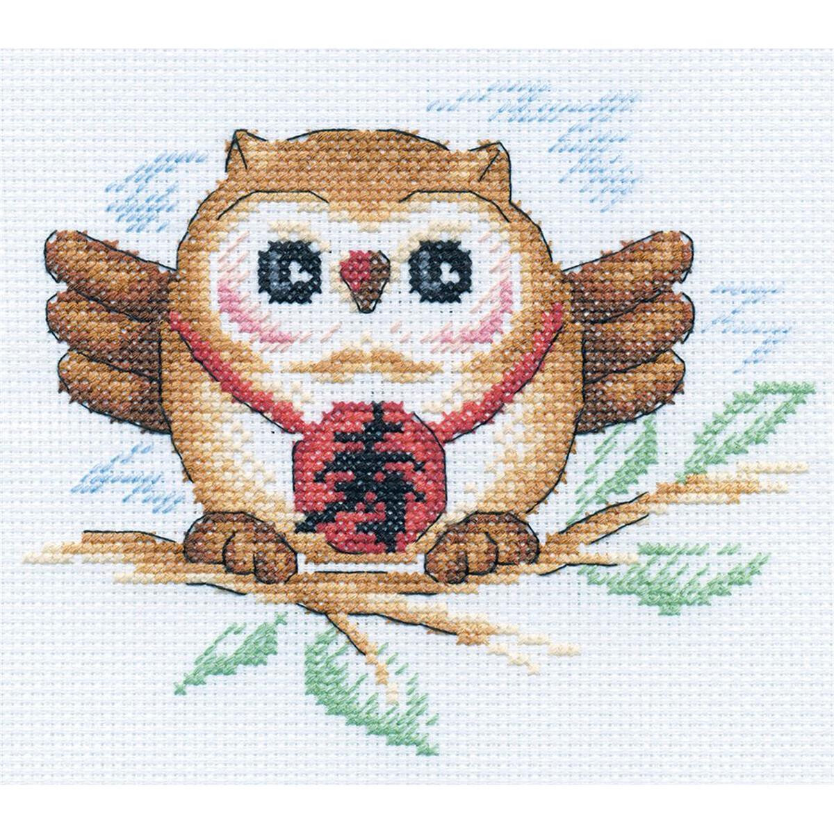Panna counted cross stitch kit "Owl .Wisdom and Long...
