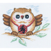 Panna counted cross stitch kit "Owl .Wisdom and Long Life." 16x14cm, DIY