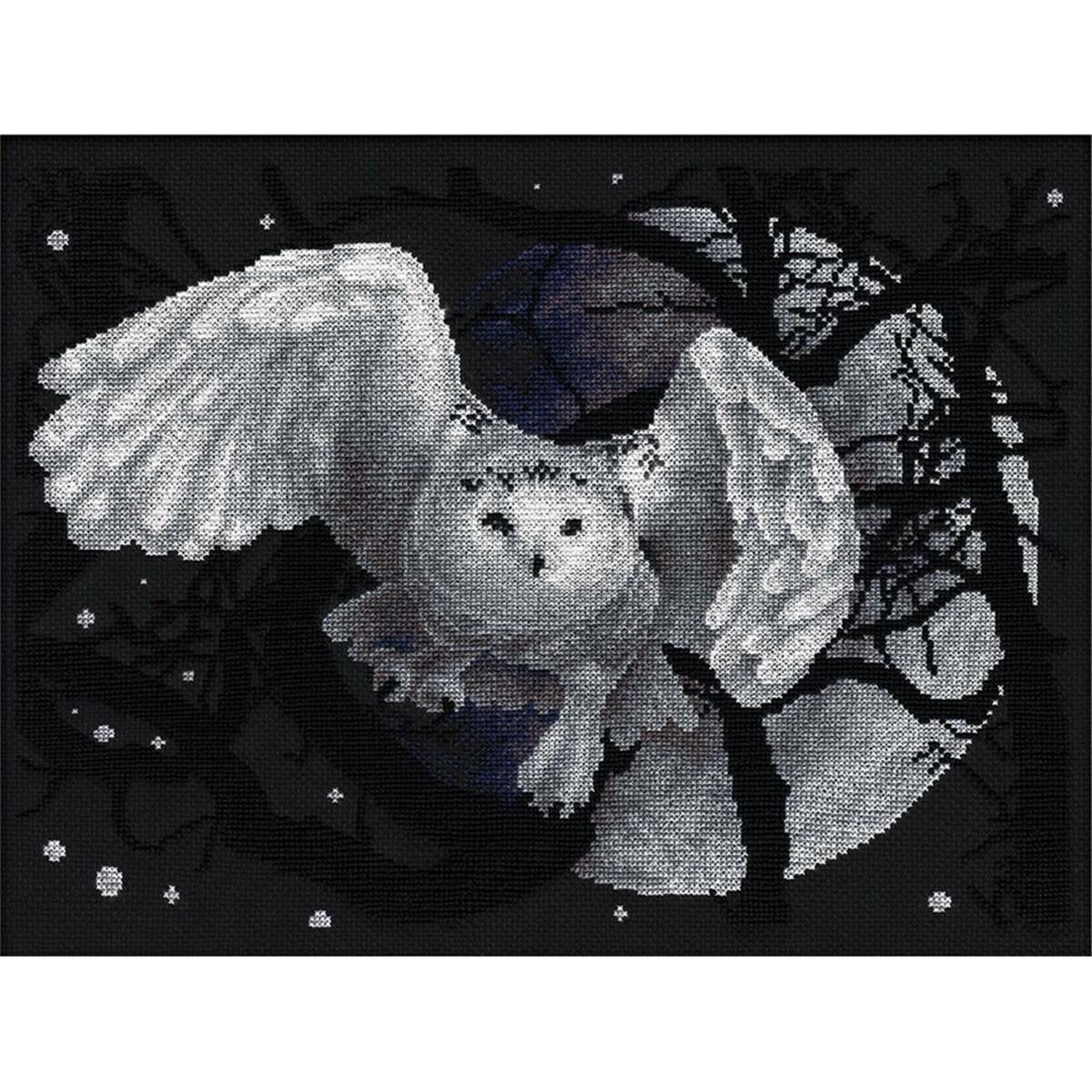 Panna counted cross stitch kit "White Owl"...