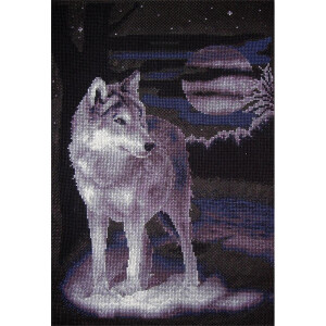 Panna kruissteek set "White Wolf" 24,5x36cm,...