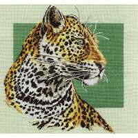 Juego de punto de cruz Panna "Leopardo" 31,5x31,5cm, patrón de conteo