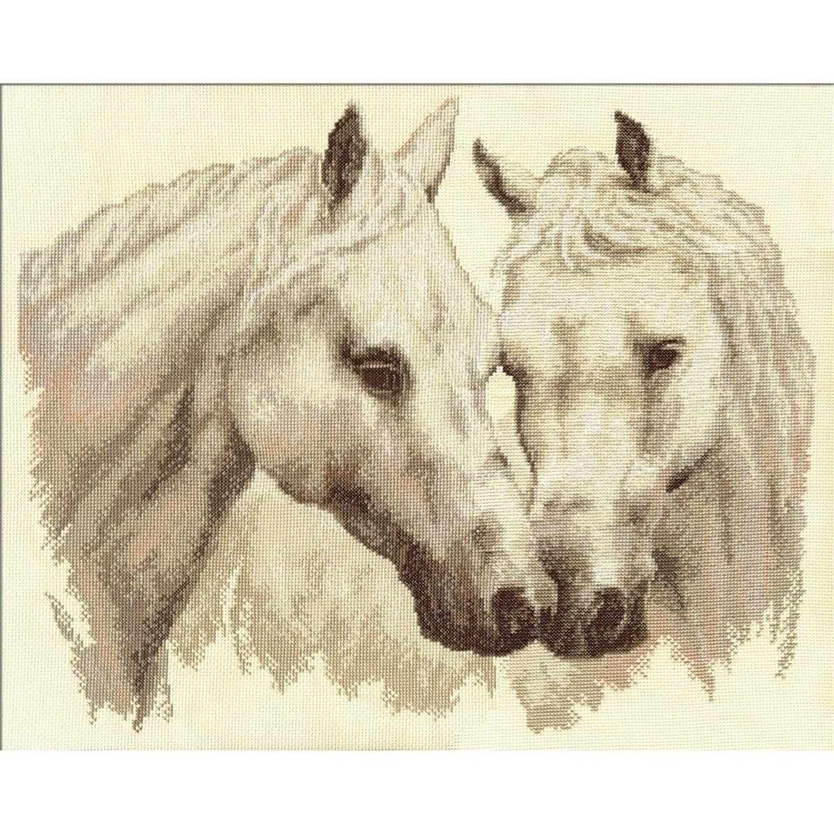 Panna kruissteek set "2 witte paarden"...