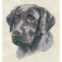 Panna counted cross stitch kit "Black Labrador" 17,5x23,5cm, DIY