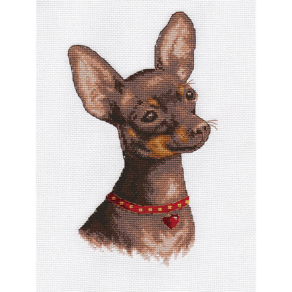 Panna counted cross stitch kit "Toy Terrier"...