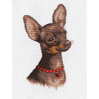 Panna counted cross stitch kit "Toy Terrier" 14,5x23cm, DIY