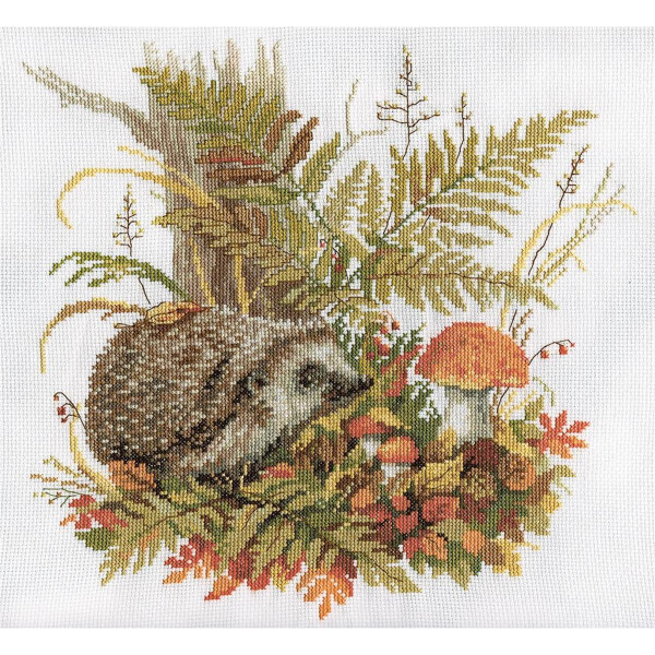 Panna counted cross stitch kit "Quiet Forager" 32x31cm, DIY