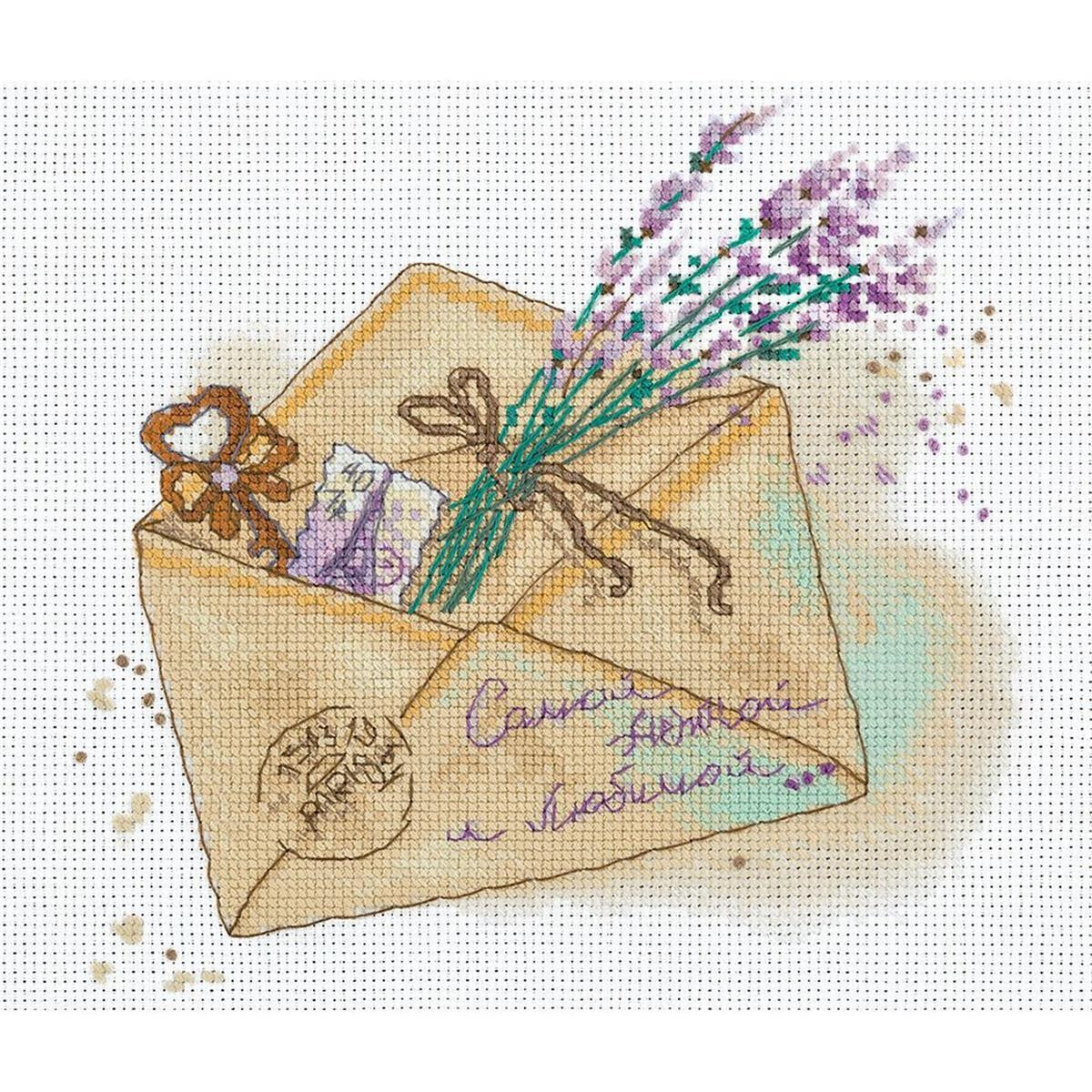 Panna counted cross stitch kit "Letter"...