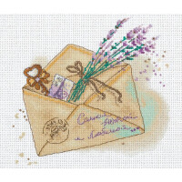 Panna counted cross stitch kit "Letter" 18x18cm, DIY