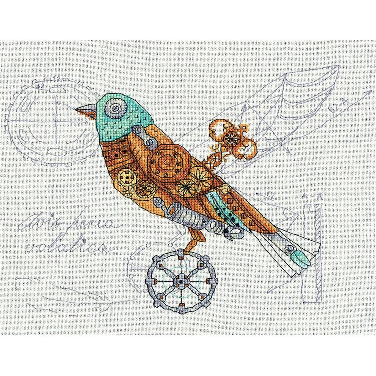Panna counted cross stitch kit "Clockwork Bird"...