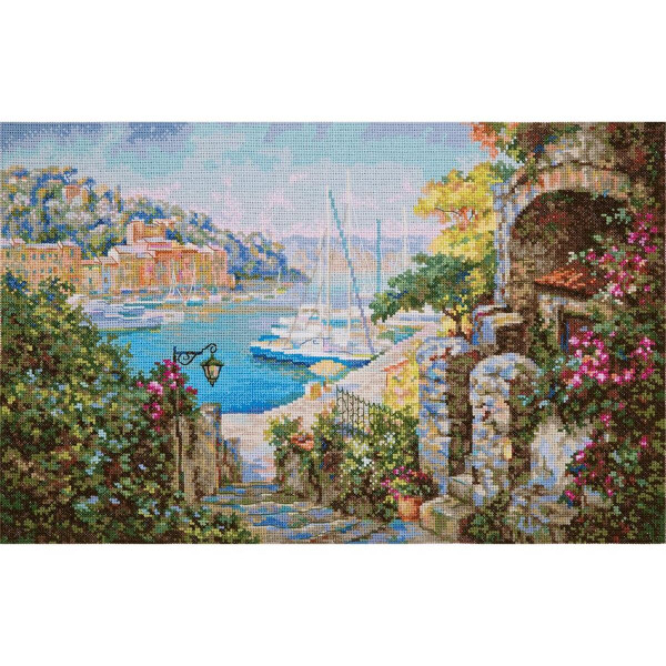 Panna counted cross stitch kit "By the Southern Sea" 45,5x29cm, DIY