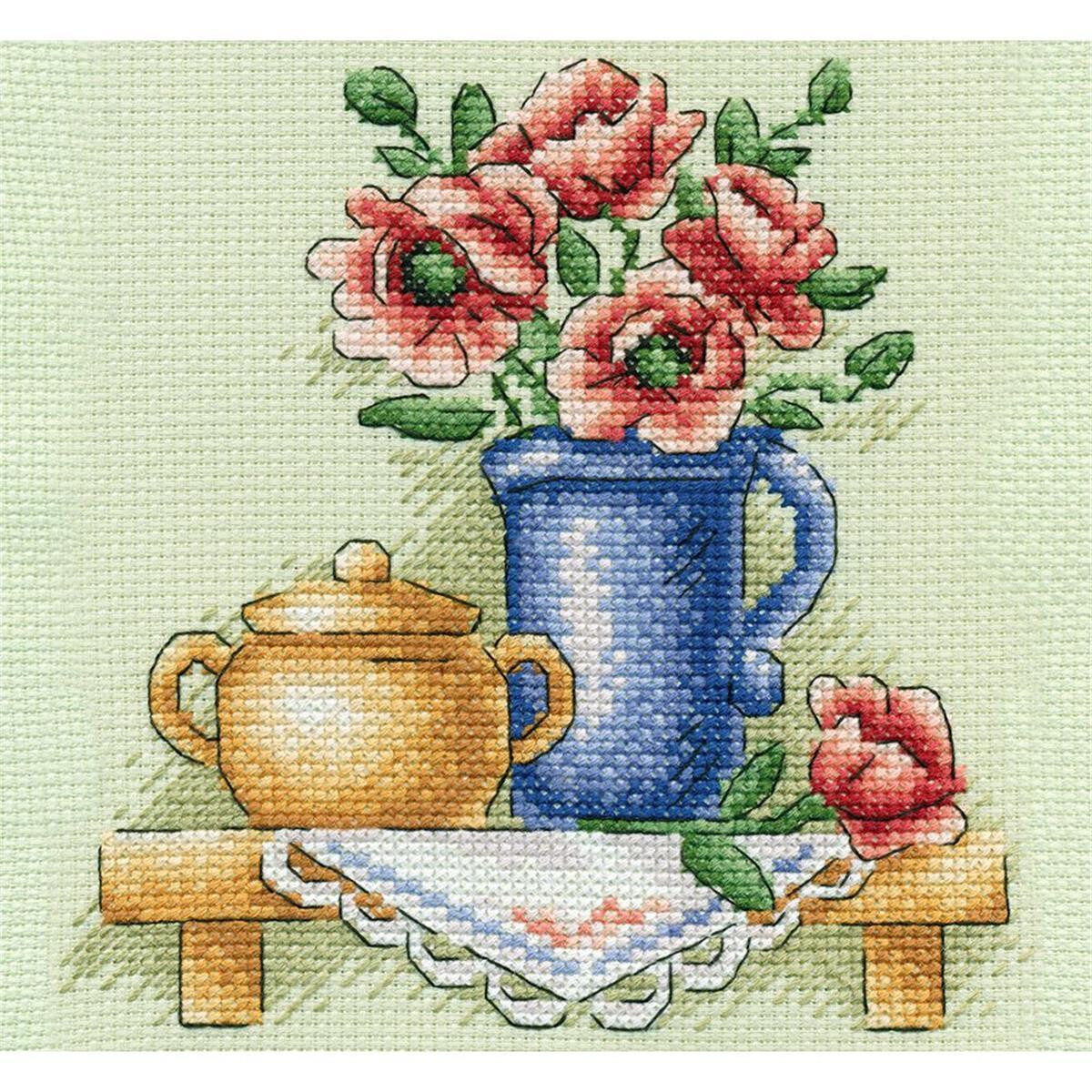 Panna counted cross stitch kit "Flowers in a...