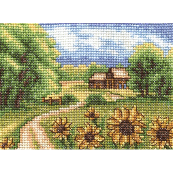 Panna counted cross stitch kit "Sunflowers" 13x9cm, DIY