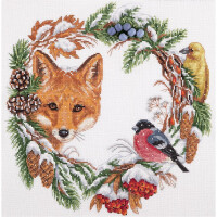 Panna counted cross stitch kit "Winter Wreath" 30x28cm, DIY