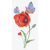 Набор для вышивания крестом Panna "Мгновения лета. Бабочки" 15х28 см, счетная схема