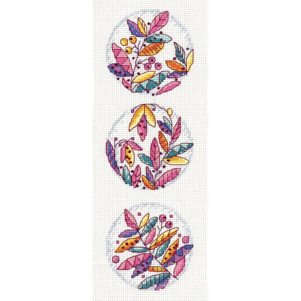 Panna counted cross stitch kit "Autumn Story" 10,5x27,5cm, DIY