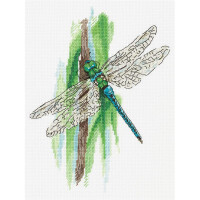 Panna counted cross stitch kit "The Moments of Summer. Dragonfly" 18,5x24cm, DIY