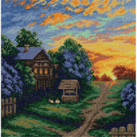 Panna counted cross stitch kit "The Colours of Spring" 16,5x16,5cm, DIY
