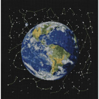 Set punto croce Panna "Terra" 36,5x36,5cm, schema di conteggio
