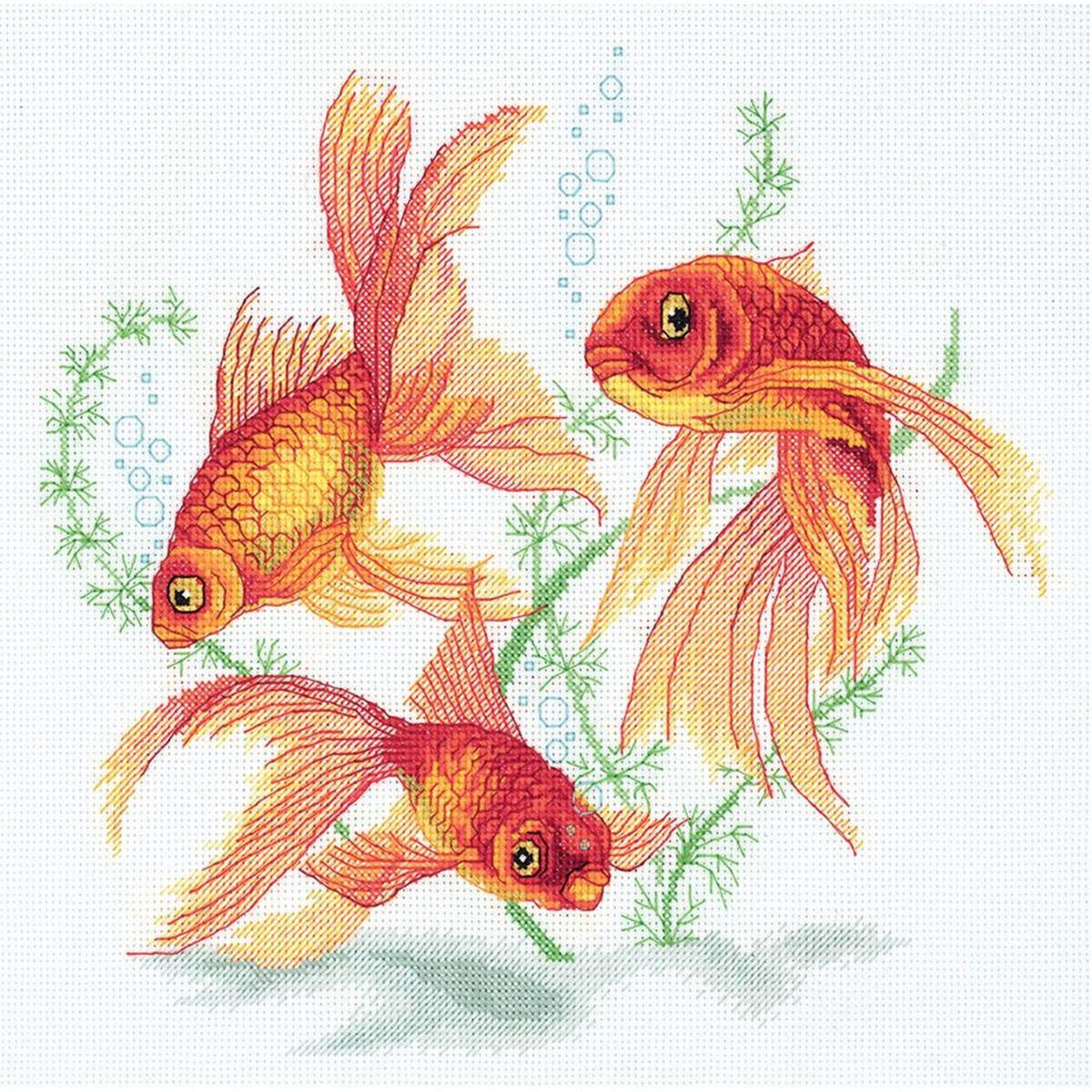 Panna counted cross stitch kit "Goldfish"...