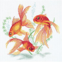 Набор для вышивания крестом Panna "Золотая рыбка" 24x22,5 см, счетная схема