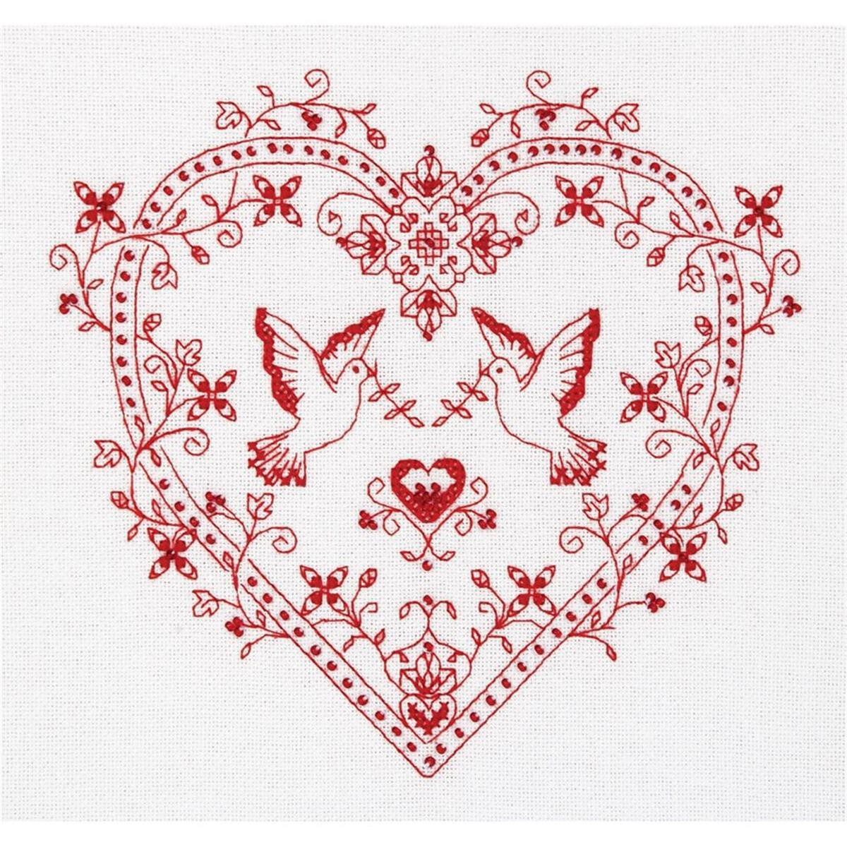 Panna counted cross stitch kit "Heart with...
