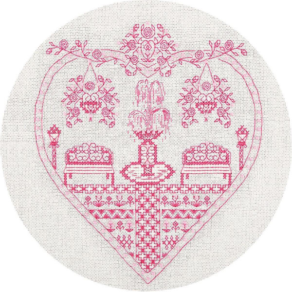 Panna Набор для вышивания крестом "Розовый сад" 22x23 см, счетная схема