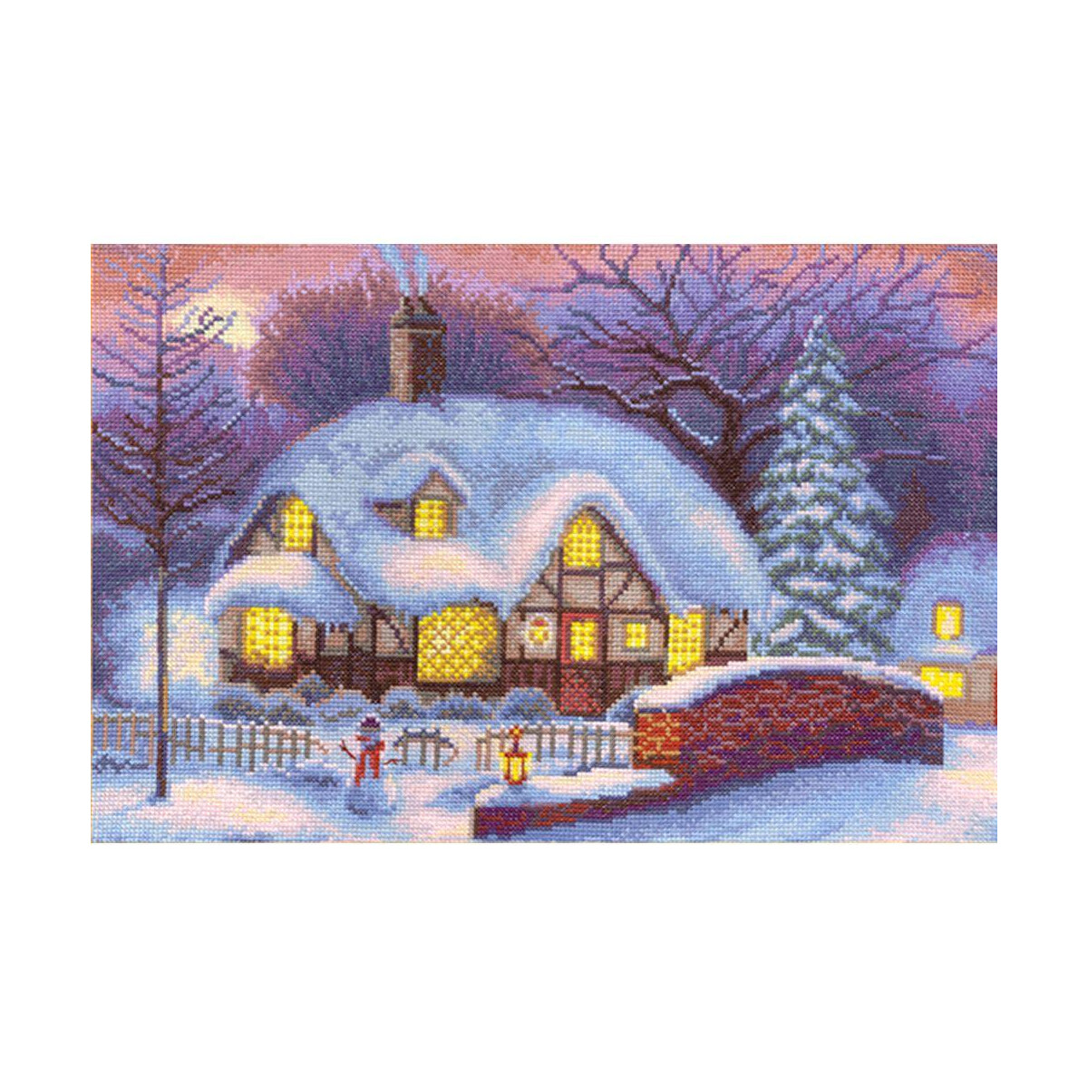 Panna counted cross stitch kit "Winter Cottage"...