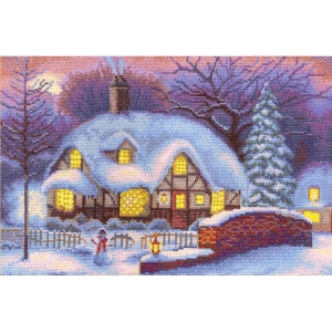 Panna counted cross stitch kit "Winter Cottage"...