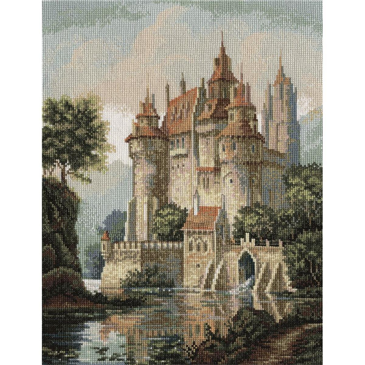 Panna counted cross stitch kit "Castle in the...