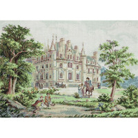 Panna kruissteek set "Palace garden" 40x27cm, telpatroon