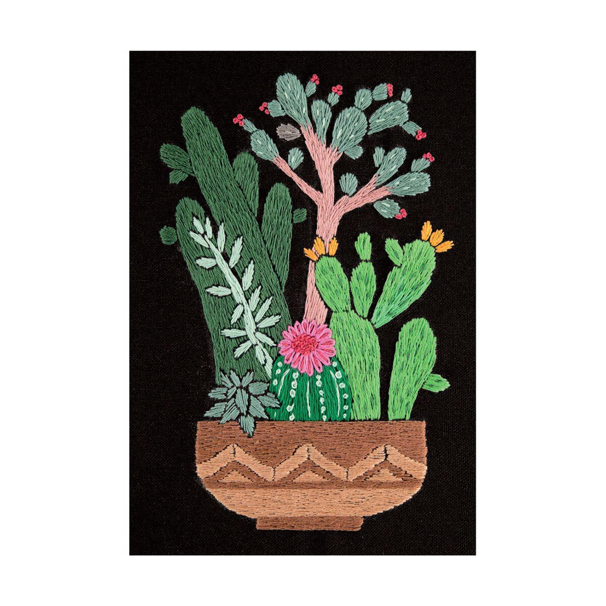 Panna stamped satin stitch kit "Cactuses in...