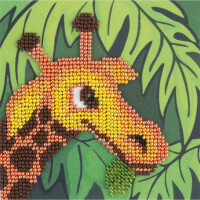 Klart beads stitching kit "Giraffe" 11x11cm, DIY