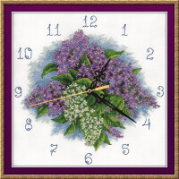 Panna counted cross stitch kit "Clock. Happy petal" 30x32cm, DIY