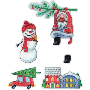 Panna counted cross stitch kit pendant "New Year is...