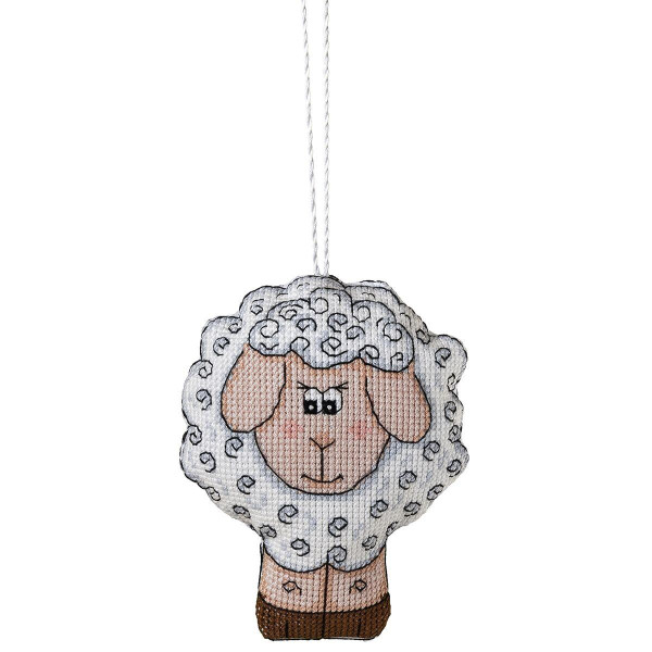 Panna counted cross stitch kit pendant "Toy. Sheep" 9,5x11,5cm, DIY