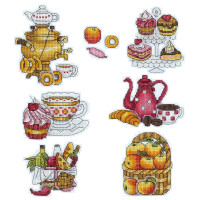 Panna counted cross stitch kit magnet "magnets Live in Taste" 20x28cm, DIY