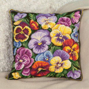 Panna cushion counted cross stitch kit "Viola"...